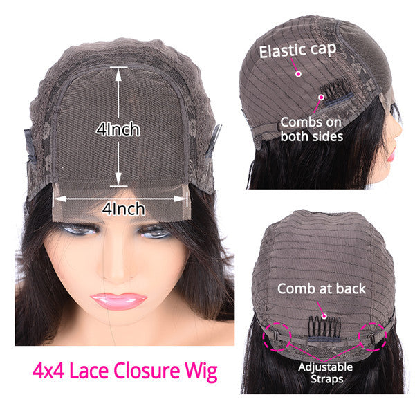 Transparent Lace Closure Wigs